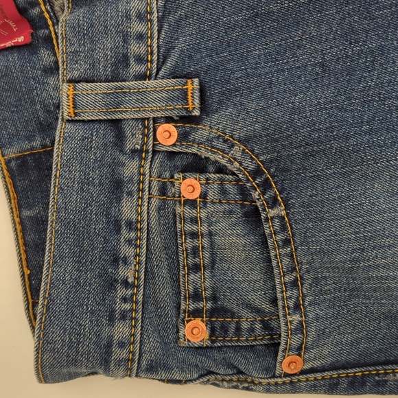 Levi's Type 1 Tough Boot Distressed Denim Bootcut Y2k Jeans 12 M Blue - Picture 11 of 16